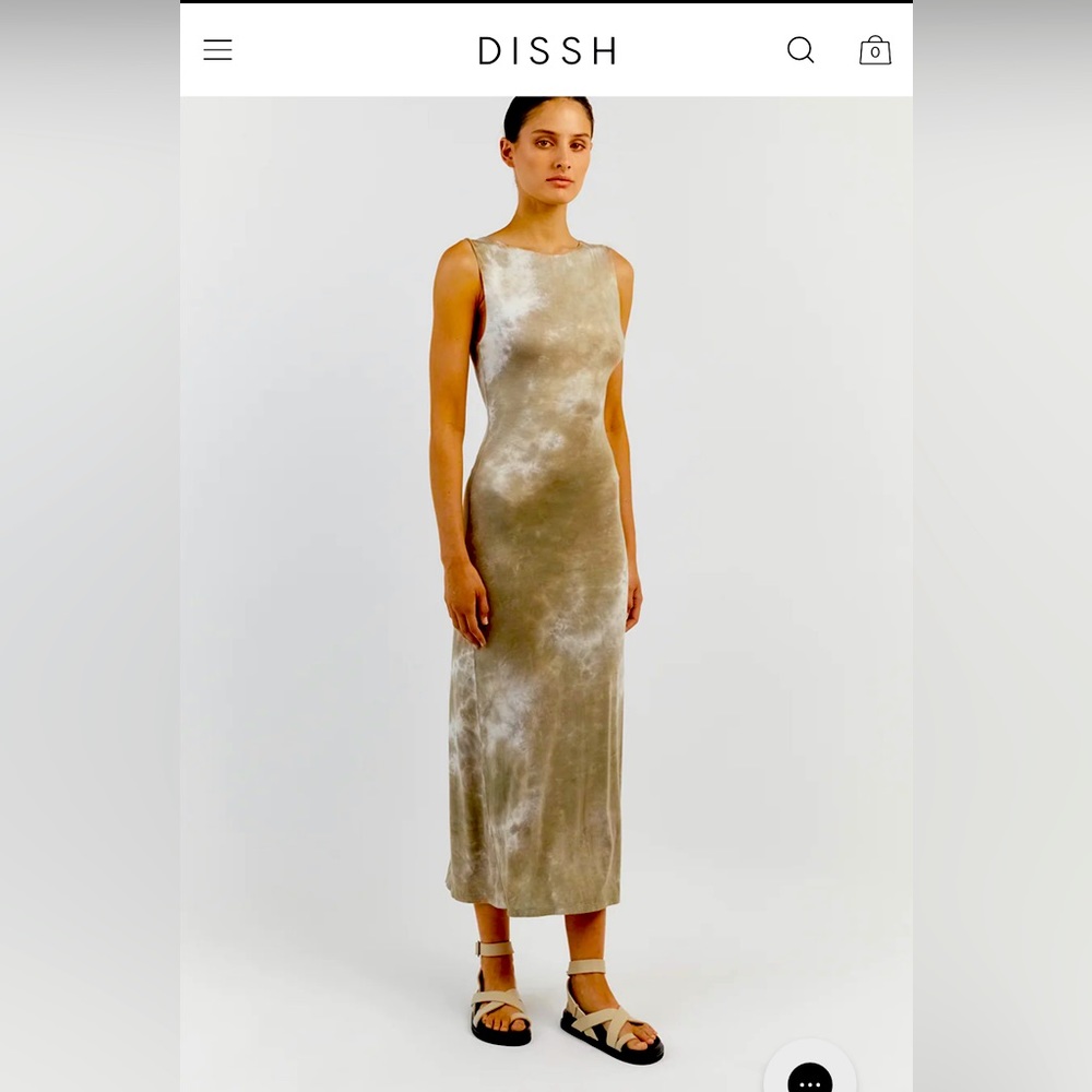 NWT DISSH CASPER TIE DYE MIDI DRESS
